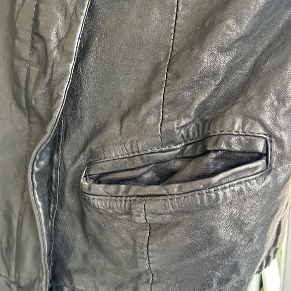 ALLSAINTS Black Leather Jacket - Picture 7 of 10